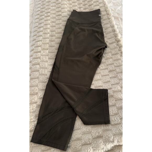 LULULEMON Womens Olive Green Leggings Pants Size 12 - Picture 1 of 6